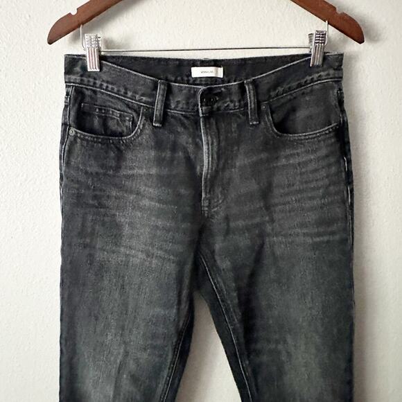 Vince Black Tomboy Jeans Women's Size 27 Straight Cropped Leg 5 Pocket Style - Picture 3 of 14